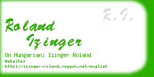 roland izinger business card